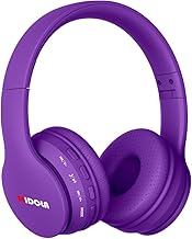 MIDOLA Kids Headphones Bluetooth 5.3 Wireless 60H Play Time Volume Limit 85/110dB Over Ear Foldable Protection Headset/Wired AUX Cord Mic for Child Boy Girl Travel School Phone Pad Tablet Purple