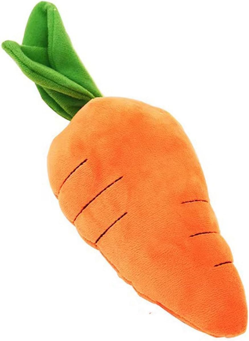 Best Pet Supplies Crinkle Dog Toy for Small, Medium, and Large Breeds, Cute Carrot with Soft Squeaker, Carrot Shape Pet Plush Toy with Sound, Bite-Resistant Soft Comfortable Dog Toys