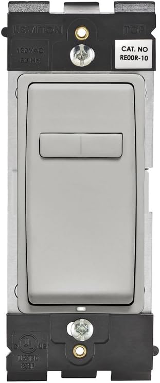 Leviton Renu Dimmer Switch Companion for Multi-Location Dimming, RE00R-PG, Pebble Grey