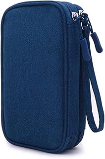 Diabetic Supplies Travel Case Organizer for Test Strips, Lancets, Needles, Lancing Device, Glucose Meter, Alcohol Wipes, Insulin Pens, Syringes, Diabetes Testing Kit Storage Bag (Blue)