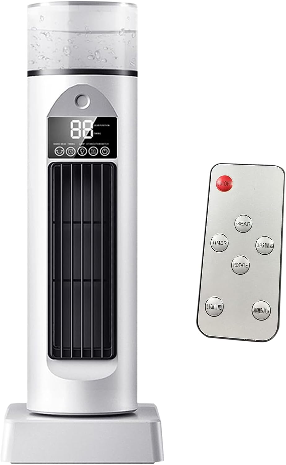 Tower AC Air Conditioner | Room Cooler Fan Portable Air Conditioners,Quiet Oscillating Bladeless Cooler with Remote & Water Tank, 6 Speeds Humidifier for Bedroom Office Indoor