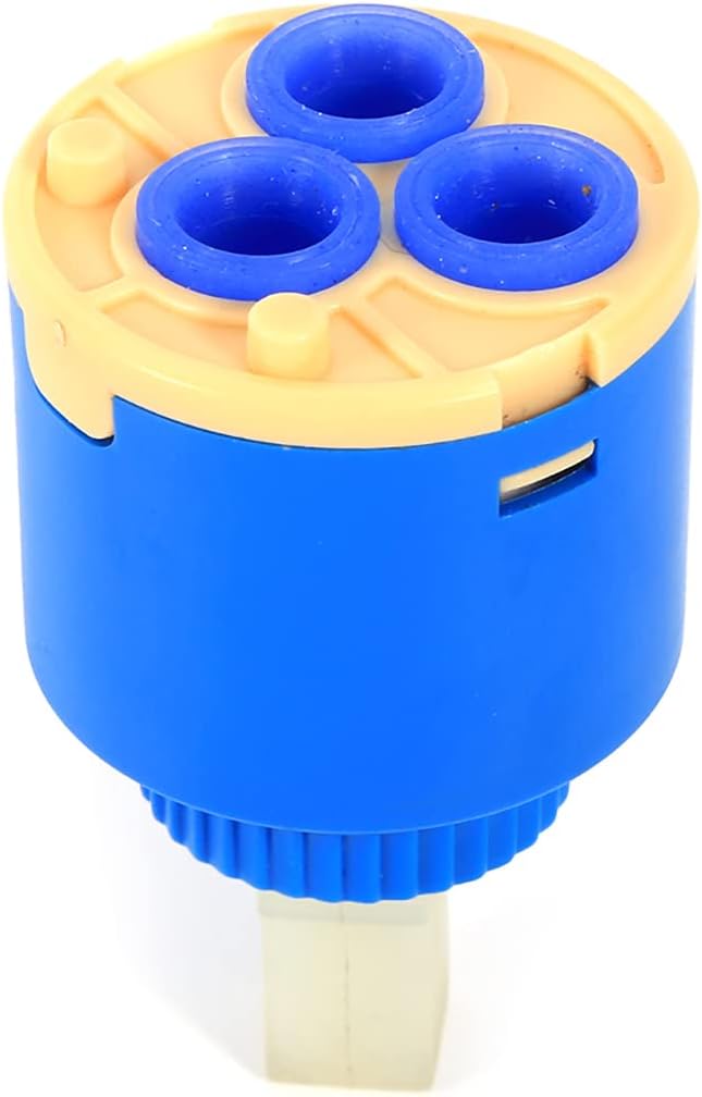 35/40mm Ceramic Disc Cartridge, Plastic Mixer Tap Cartridges Faucet Water Mixer Tap Inner Control Faucet Valve for Single Lever Monobloc Bathroom or Kitchen Mixer Taps(1Pc)(35mm)