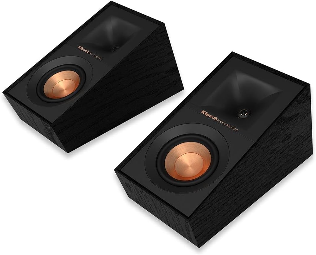 klipsch Reference Next Generation R-40SA Dolby Atmos High-Performance, Horn-Loaded Elevation Surround Speaker Pair for Best-in-Class Immersive Home Theater in Black