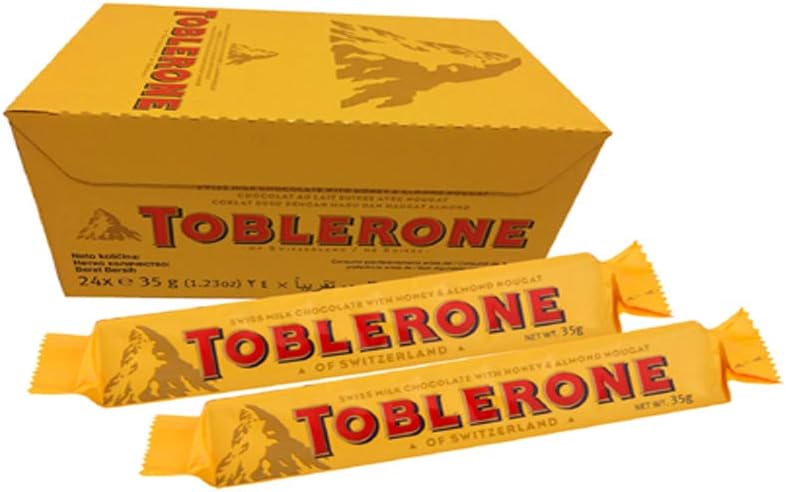 24 TOBLERONE Swiss Milk Chocolate Almond Bars 24 X 35g Original
