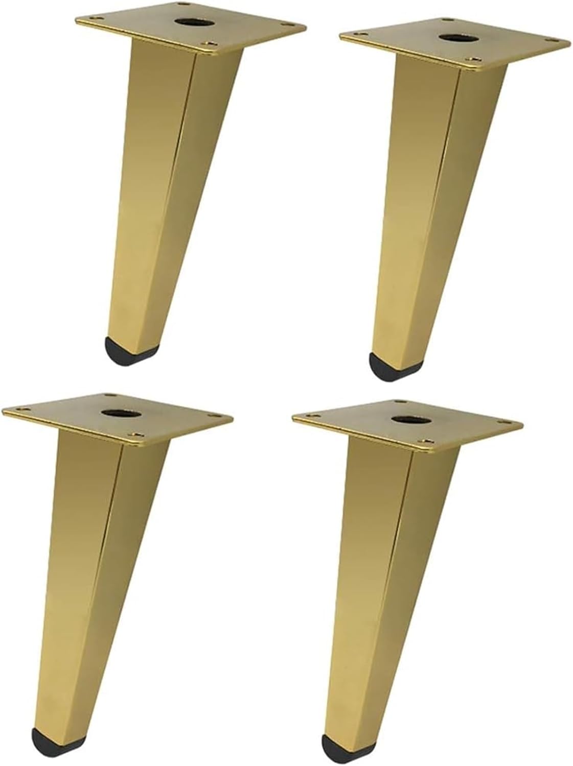 Furniture Leg,Cabinet Legs Replacement Cabinet Feet, TV Desk Bar Support Feet with Screws, Gold, Easy Installation Set of 4(Oblique,13cm)
