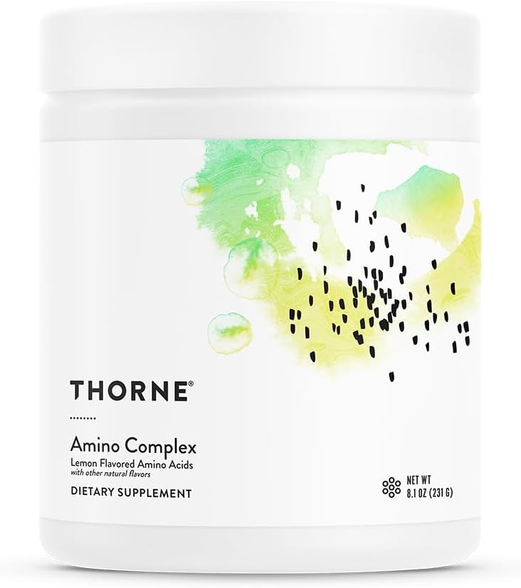 THORNE - Amino Complex - Clinically-Validated EAA and BCAA Powder for Pre or Post-Workout - Promotes Lean Muscle Mass & Energy Production* - NSF Certified for Sport - 30 Servings - 8.1 Oz - Lemon