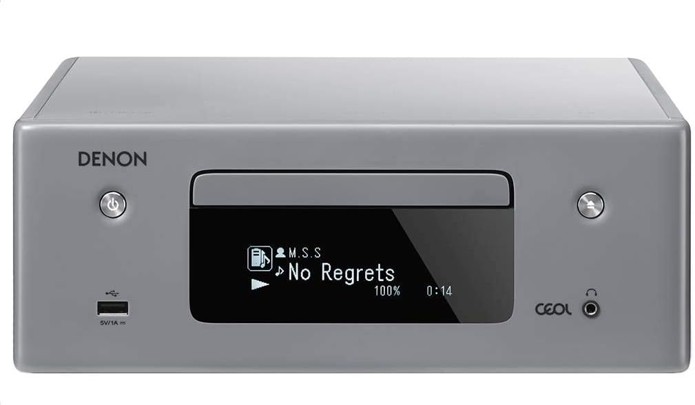 Denon CEOL-N10 Audio Receiver with CD Player, HiFi Amplifier for TV Sound, Bluetooth, 2x Optical Input, Google Assistant / Siri / Alexa Compatible, Music Streaming, HEOS Multiroom - Color