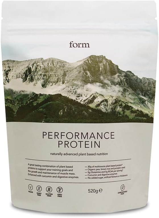 Form Performance Protein - Vegan Protein Powder - 30g of Plant Based Protein per Serving, with BCAAs and Digestive Enzymes. Perfect Post Workout. Tastes Great with Just Water!