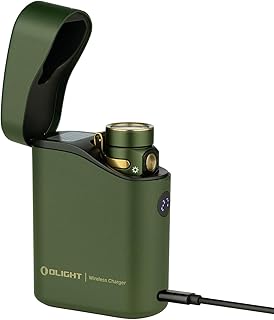 OLIGHT Baton4 Premium Edition EDC Flashlights 1300 Lumens with Type-C Charging Box, Powered By Rechargeable Battery, Small Bright Flashlight IPX8 Waterproof for Camping Emergencies Outdoors (OD Green)