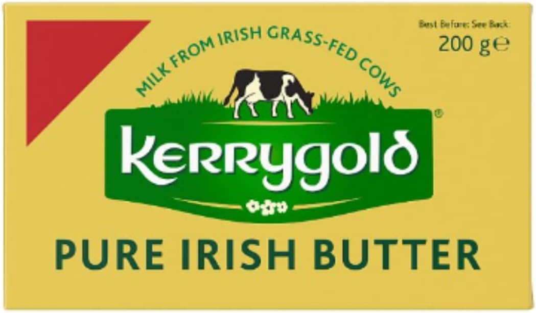 Kerrygold Pure Irish Butter Salted 200g x 10 | Creamy, Rich Flavor from Grass-Fed Cow’s Milk | Ideal Salted Butter for Toast, Baking, and Everyday Spreading