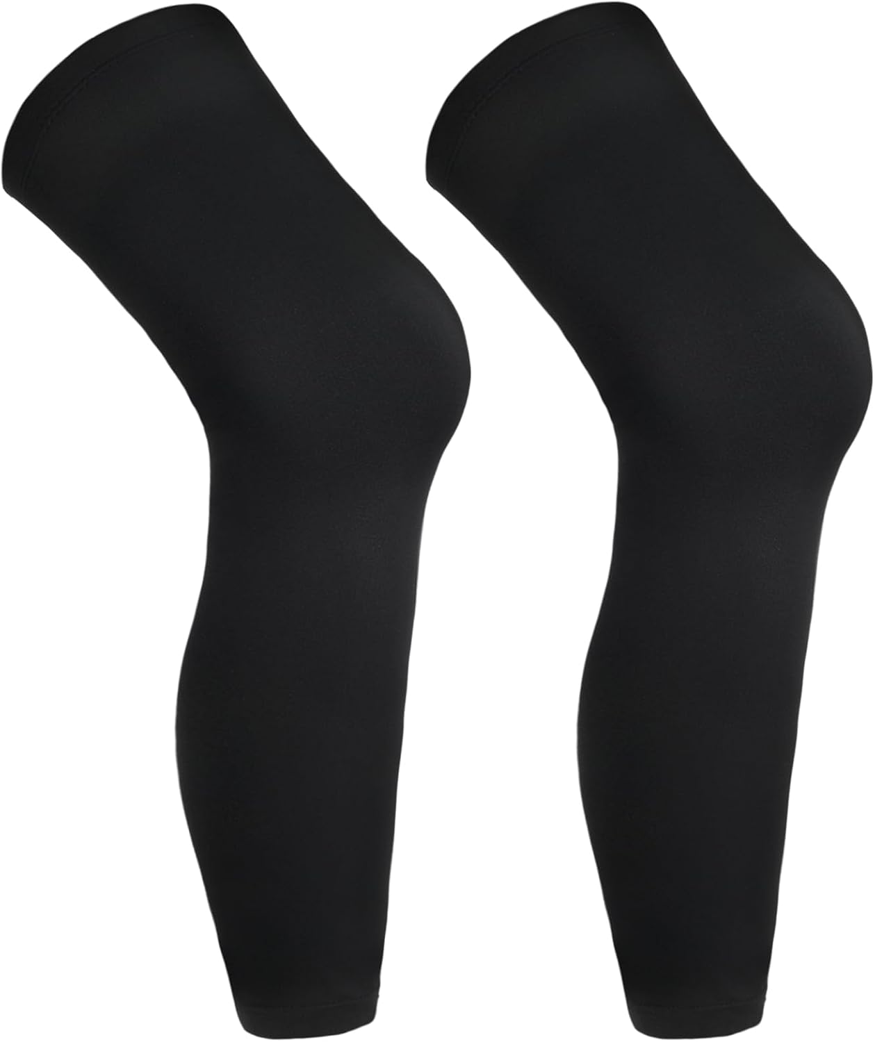 Compression Sleeve, Full Leg Sleeves Support Knee, Anti-slip UV Long Leg Sleeves, rubberized elastic holds Sleeve secure fit Men & Women Running, Basketball, Volleyball, Weightlifting, Workout, Sports