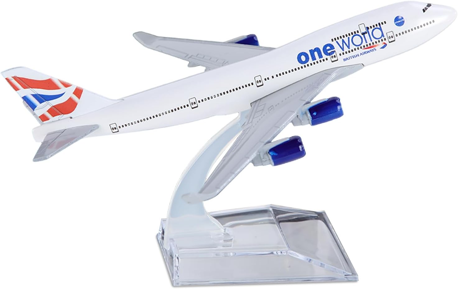 Nhemeylp Model Plane, 747 Airplane Model 1/400 Diecast British Airway Planes, Metal Alloy Aircraft with Stand for Collection and Display Aviation Enthusiast Gift