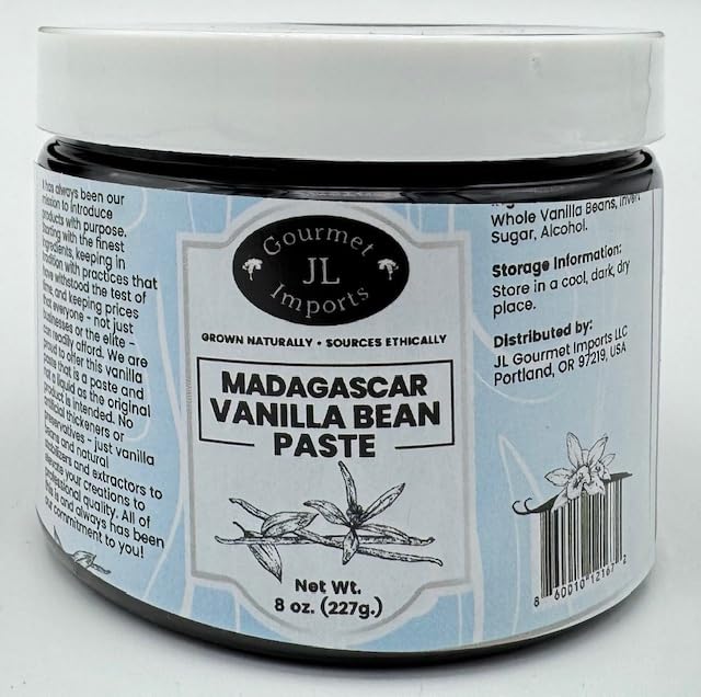 Vanilla Bean Paste for Baking and Cooking - Made With Whole Vanilla Beans - 8 Ounces by Weight