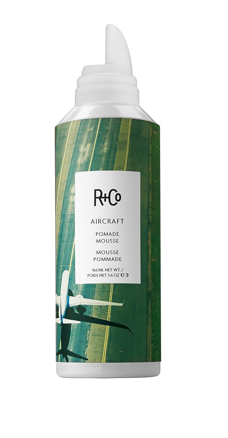 R+Co Aircraft Pomade Mousse | Mousse For Body, Shape + Second-Day Texture | Vegan + Cruelty-Free |