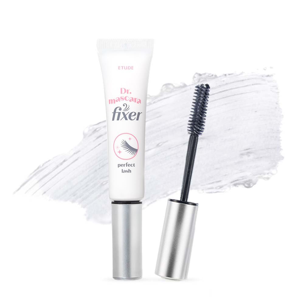 ETUDE Dr. Mascara Fixer For Perfect Lash, clear mascara primer, Korean Mascara Fixer All-Day Curl Hold, Volumizing, Smudge-Proof, Korean Makeup, Beauty, Transparent (0.203 Fl Oz)