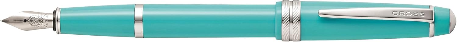 CROSS Bailey Light Polished Teal Resin Fountain Pen INCL. Premium Gift Box - Medium Nib