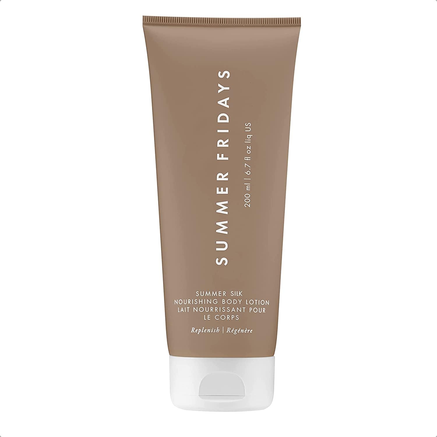 Summer Fridays Summer Silk Nourishing Body Lotion - Hydrating Body Lotion with Hyaluronic Acid, Shea Butter, Grapeseed Oil, and Cocoa Butter - Non-Greasy Moisturizer for Dry Skin (6.7 Fl Oz)