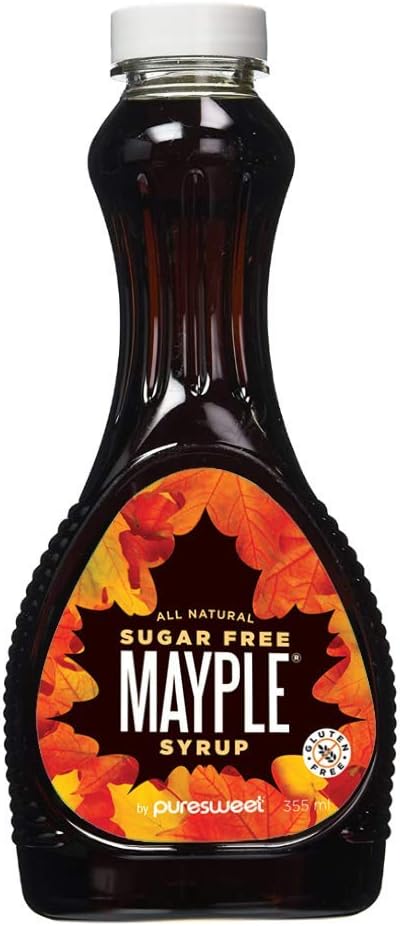 Mayple Syrup by Puresweet 355ml, 100% Natural Sugar Free Maple Syrup Alternative, Great Taste, Gluten Free, Vegan.