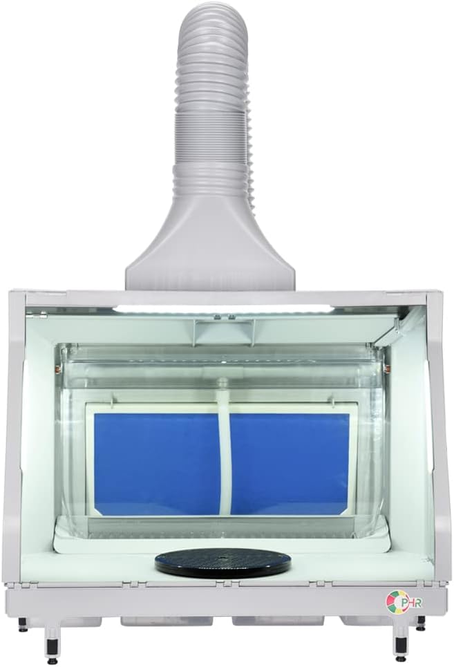OPHIR Water Curtain Airbrush Spray Booth with 3 Filteration, 3 Fans & LEDs