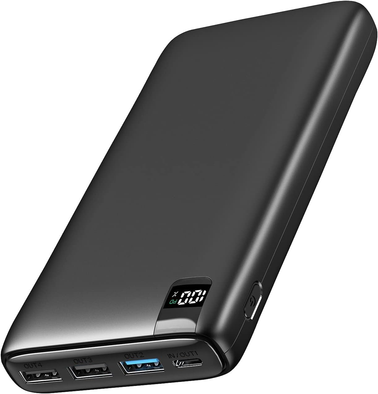 A ADDTOP Power Bank Portable Charger - 26800mAh High Capacity 22.5W Fast Charging Power Bank 20W PD USB C External Battery Pack with 4 Outputs and LCD Display for Smartphone, Tablets