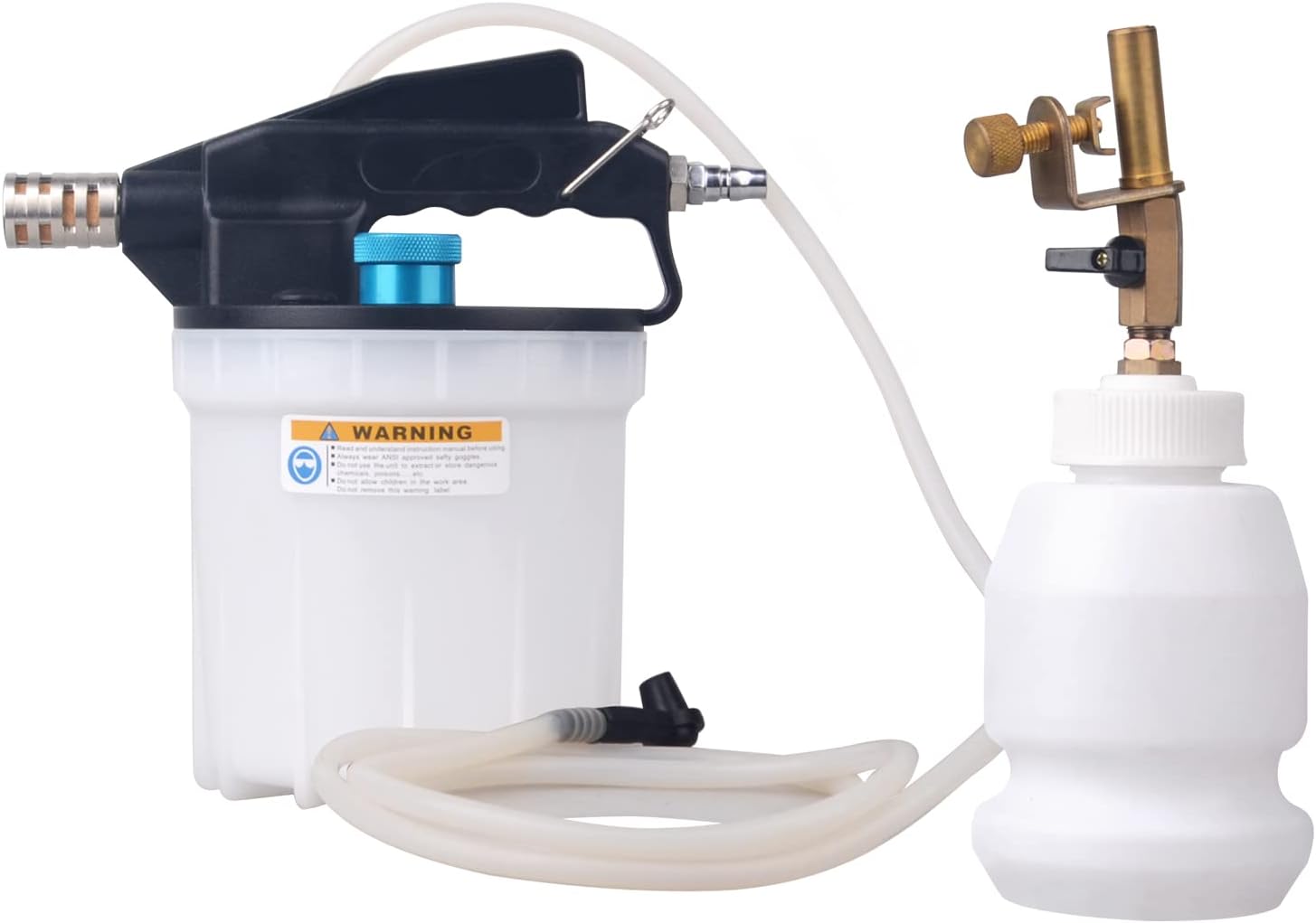 DAYUAN Pneumatic Brake Bleeding Kit, 2L Vacuum Brake Bleeder Kit with 1L Filler Bottle Suitable for Most Standard and ABS Brake Systems for Cars, Trucks, Motorcycles