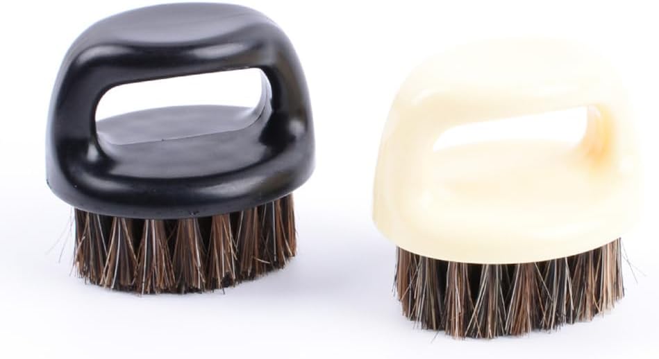 Aiweijia 2 Pieces Soft Bristles Mustache Brush Barber Hair Brush Beard Sweep Beard Styling Cleansing Grooming Brush Men's Mustache Shaping Comb