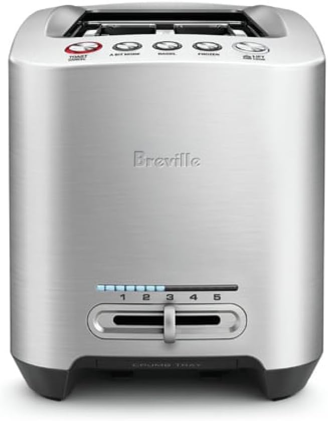 Breville Die-Cast Smart Toaster, 2-Slice, Brushed Stainless Steel