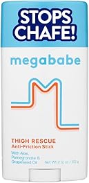 Megababe Thigh Rescue Anti-Chafe Stick | Prevents Skin Chafe & Irritation | Thighs, arms, Bra-Lines & More