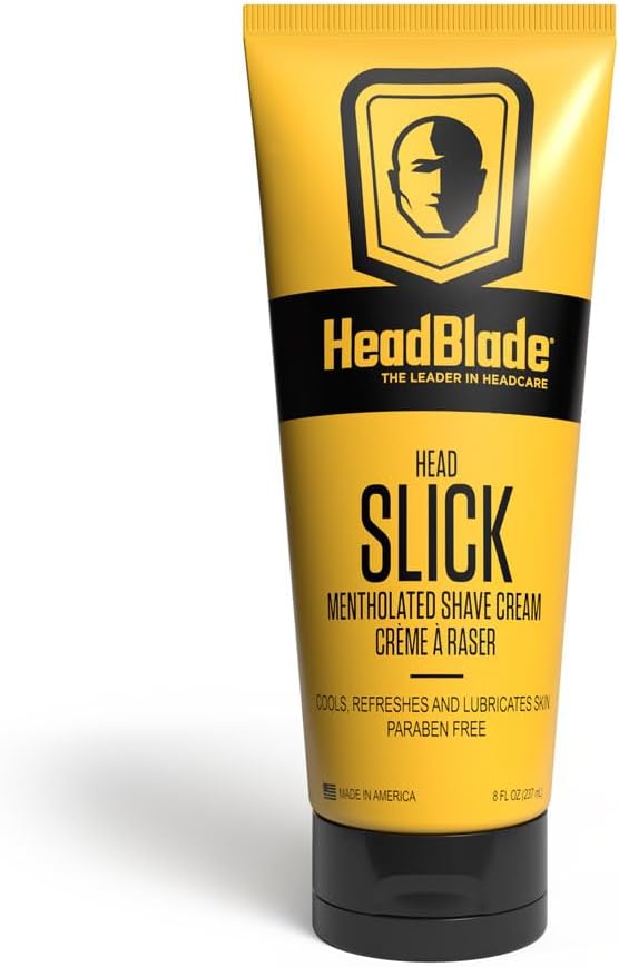 HeadBlade - HeadSlick Mentholated Shave Cream, Use it Anywhere You Shave - 8 fl oz