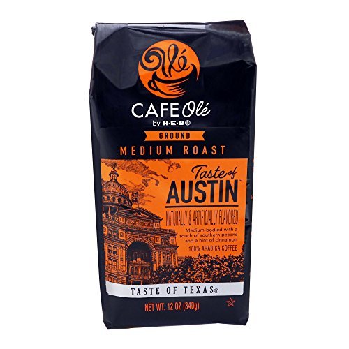 HEB Cafe Ole Taste Of Austin Ground Coffee (Pack of 2) (Pecans Cinnamon)12 oz (24 oz Total)