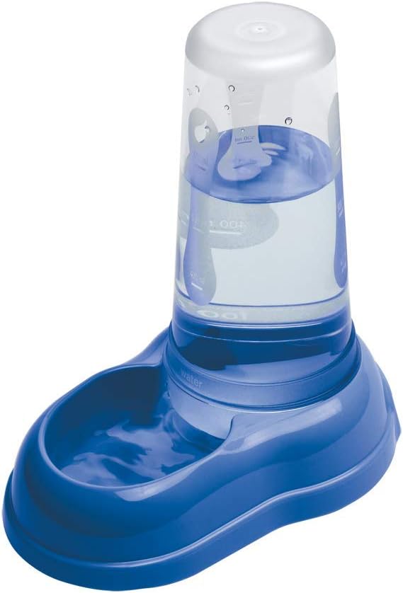 Ferplast Food or water dispenser for dogs and cats AZIMUT 600 Pet dispenser Dry food feeder Water Feeder 0,6 Liter, Non-slip bottom, 12,5 x 19 x h 19,5 cm Blue