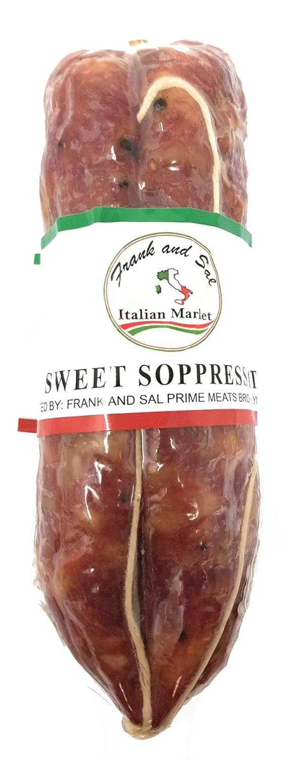 Frank and Sal Brand Sweet Soppressata - Made in Brooklyn - 2 Sticks - Approximately 1.5 Pounds