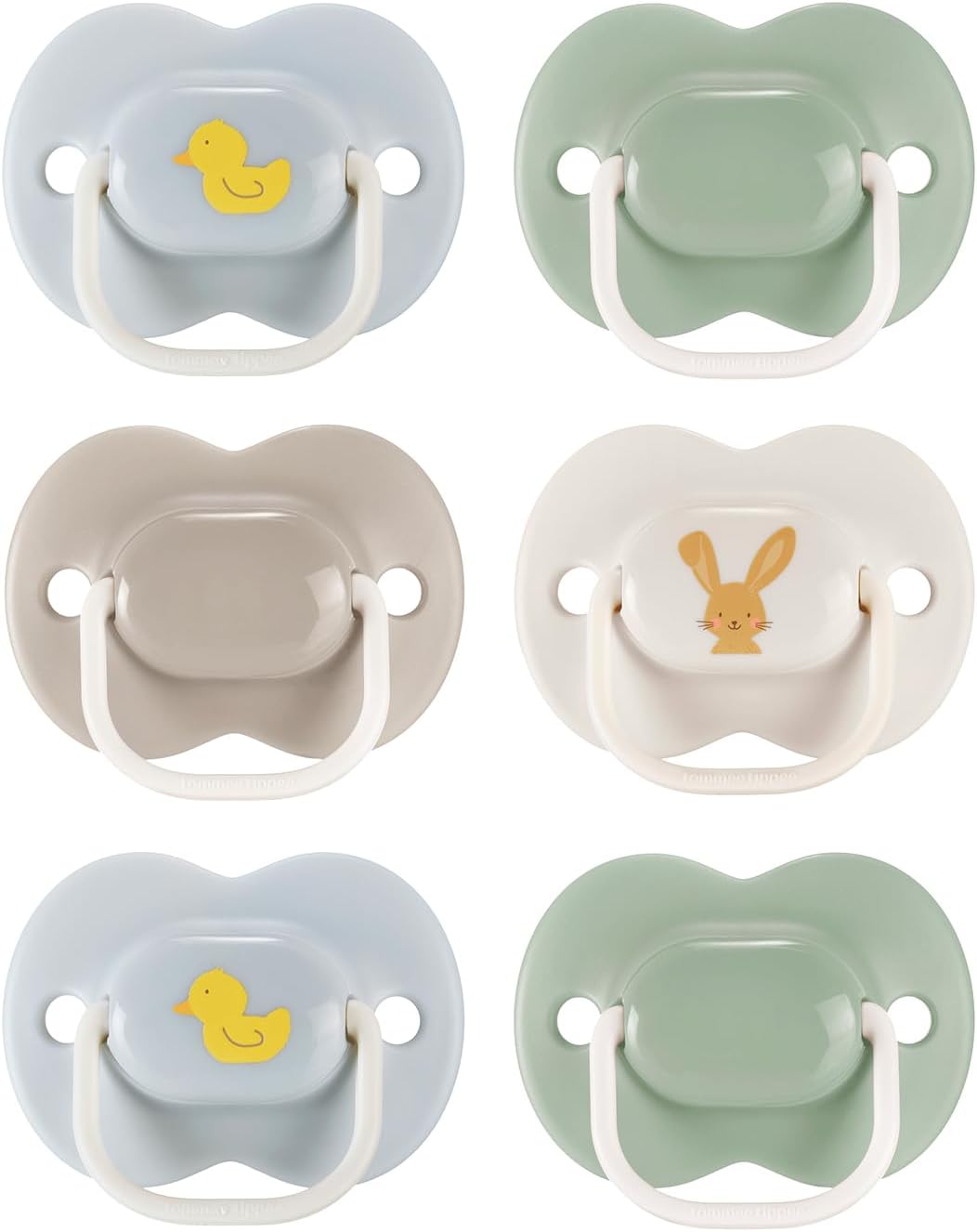 Tommee Tippee Anytime Soothers, 6-18m, 6 Pack, Symmetrical Teat Sits Anyway Up, BPA-Free Silicone Dummy, Orthodontic Design