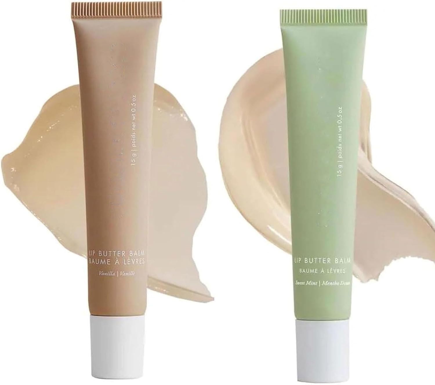 Summer Lip Balm, Moisturising Lip Balm For A Sheer Tint Of Colour, Vegan & Cruelty-free, Moisturising Lip Balms Tube For Dry & Chapped Lips, Lip Care (U-(Khaki+Green), 2PC)