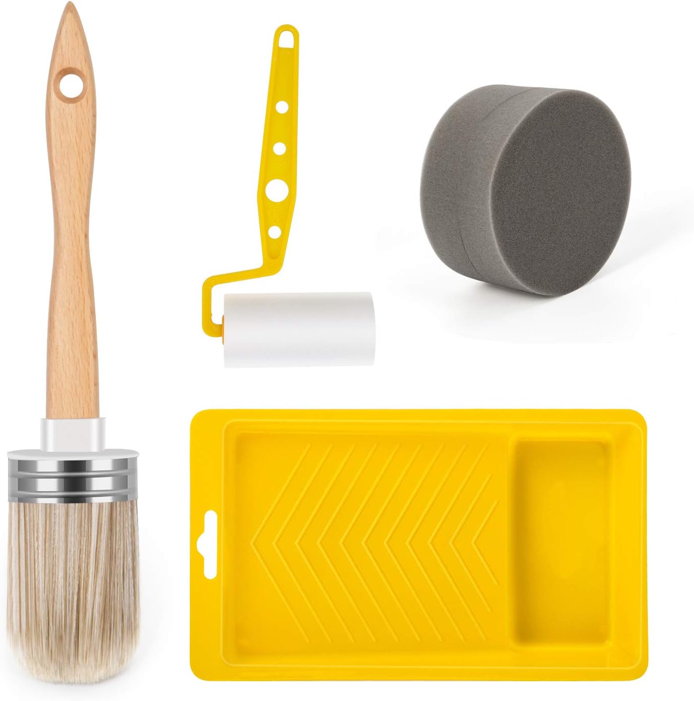 Tool Trio, Paint Brush, Roller, Sponge, All The Tools You Need to Apply Finish All in One Paint