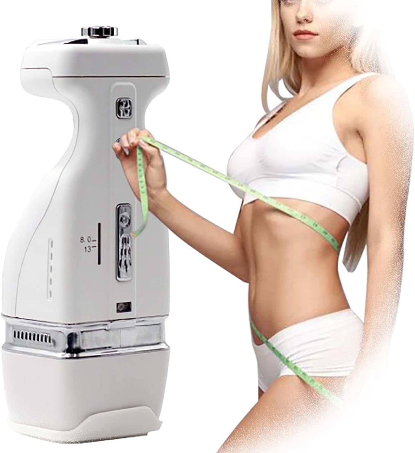 Mini Hifu Body Slimming Machine Liposonix Fat Removal Massager Wrinkle Removal Machine Beauty Instrument for Weight Loss Anti Cellulite Slimming ​And Skin Tightening