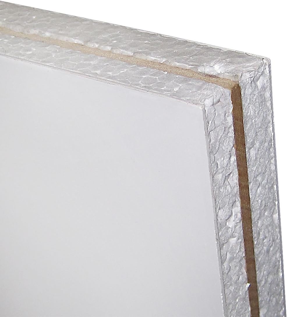 White UPVC Flat Half Door Panel MDF Reinforced (W: 750mm x H: 750mm x D: 20mm) 20mm Thick Plastic Filled