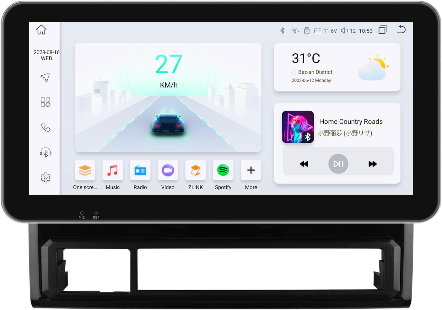 10.33-inch Android 12 Car Radio Stereo for Toyota Tacoma Hilux 2005-2015 with Carplay Android Auto, 8-core GPS car Navigation Screen Support Bluetooth/WiFi/FM/USB/DSP/SWC/Rear Camera Input