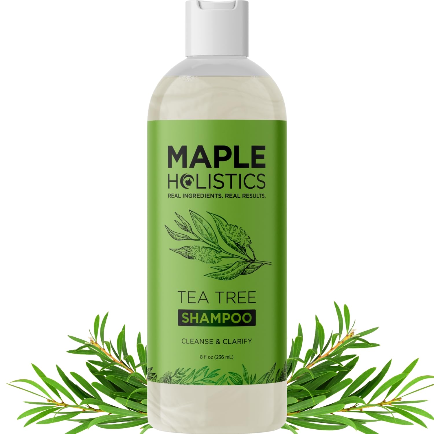 Clarifying Shampoo for Build Up & Oily Hair - Tea Tree Shampoo for Men and Women with Rosemary Essential Oil for Oily Hair and Scalp - Color Safe Vegan Sulfate Silicone & Paraben Free (8 Fl Oz)