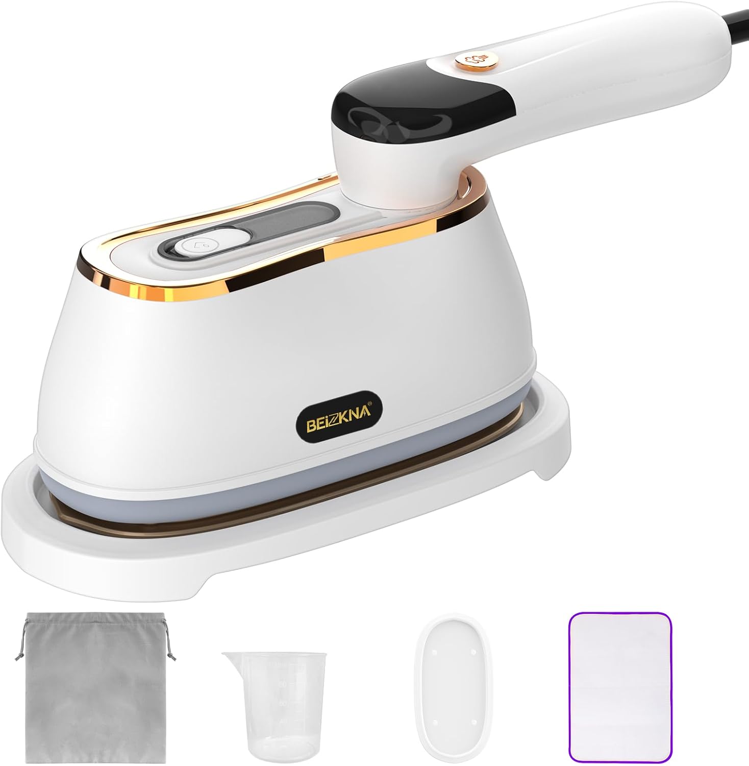 Travel Steam Iron Clothes Steamer 1200W LCD Screen 2 in 1 Mini Portable Handheld Steam Generator Iron 10s Fast Heat-Up Garments Wrinkles Remover Steam Iron with 180ML Water Tank for Travel Home Office