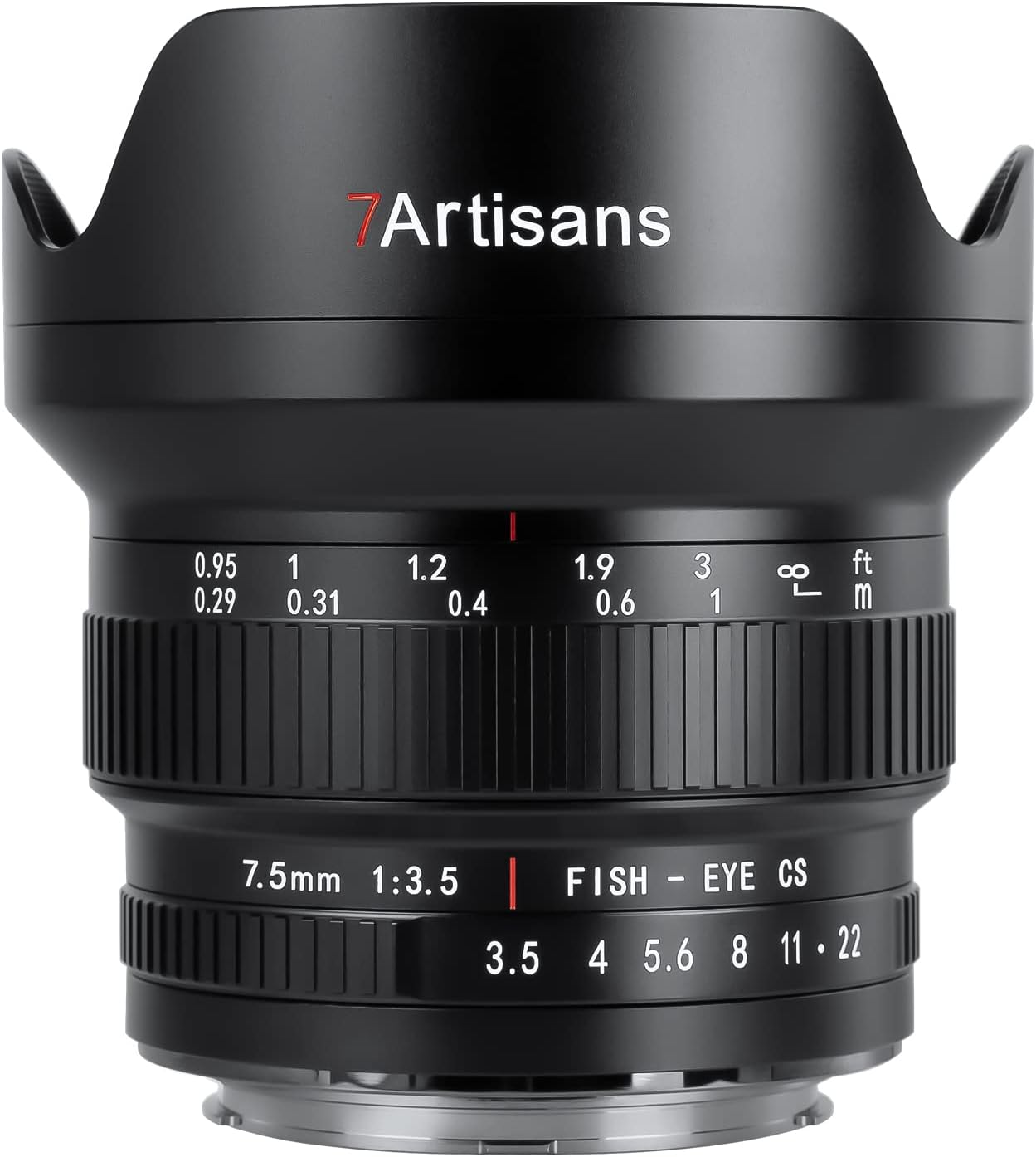 7artisans MF 7.5mm F3.5 APS-C 205° Ultra Wide-angle Manual Fisheye Lens, Compatible with Canon EF DSLR Lens for 80D 200D