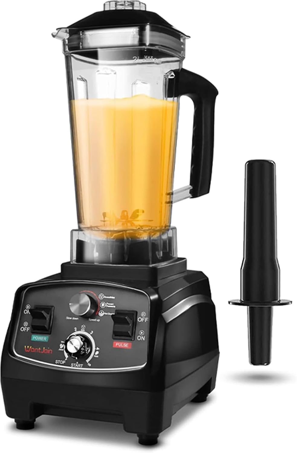 WantJoin Professional Blender, ETL listed 68oz Commercial Blender for kitchen Max 1800W High Power Home and Commercial with Timer, Smoothie Maker 2200ml for Crushing Ice, Frozen Dessert, Soup,fish
