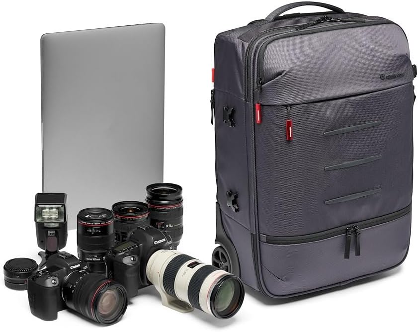 Manfrotto Manhattan Runner-50 Camera Roller Bag For Compact and Reflex Cameras, Multiuse, for Carrying cases and Accessories, in Water-Repellent Material, with PC and Tablet Compartment