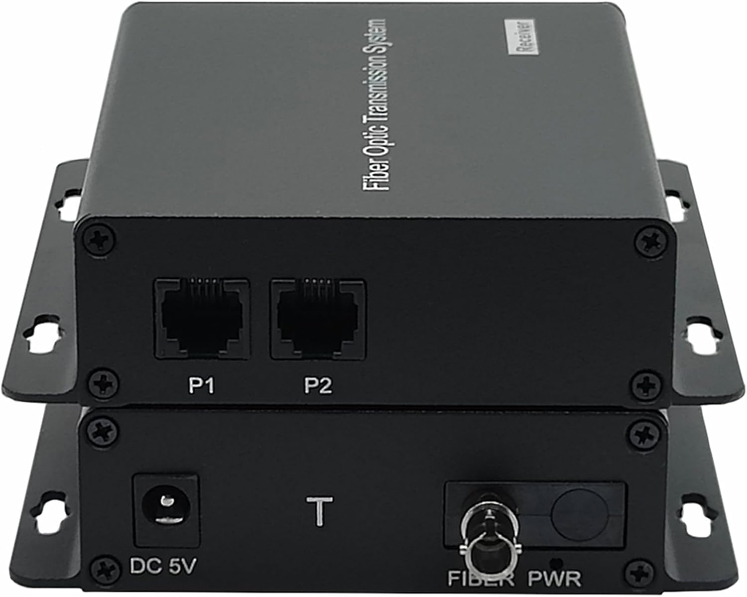 2 Port POTS Telephones Over Fiber Optic Extender, PCM Landline Phone to Fiber Converters, Optical ST Singlemode 20Km,Support Called id, Ring and Fax