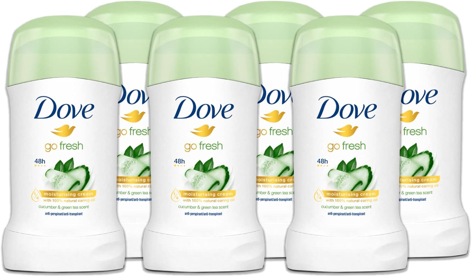 Dove Go Fresh Cucumber and Green Tea Deodorant Stick, 40ml Pack of 6