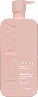 MONDAY HAIRCARE Volume Shampoo 887ml Bulk Pack (Amazon Exclusive), for Thin, Fine, and Oily Hair, Made from Coconut Oil, Ginger Extract, & Vitamin E, 100% Recyclable Bottles