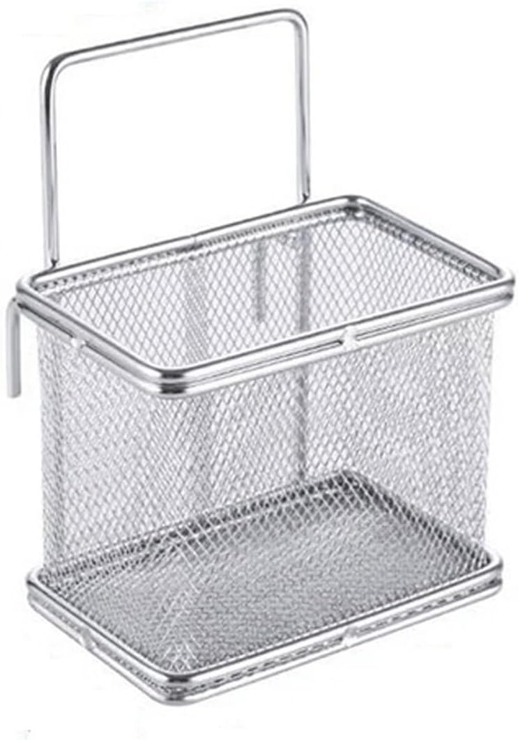 Frying Basket 304 Stainless Steel Hot Frying Basket Frying Pan Filter Food Colander Oil Leak Screen Noodle Dumpling Filter Deep Frying Basket(Square colander S)