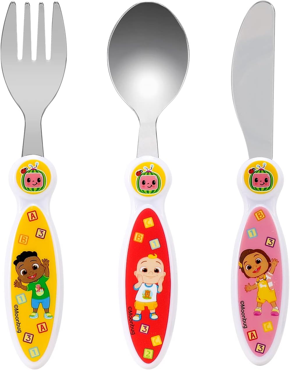Cocomelon Children's Kids 3pcs Cutlery Set - Knife/Fork/Spoon