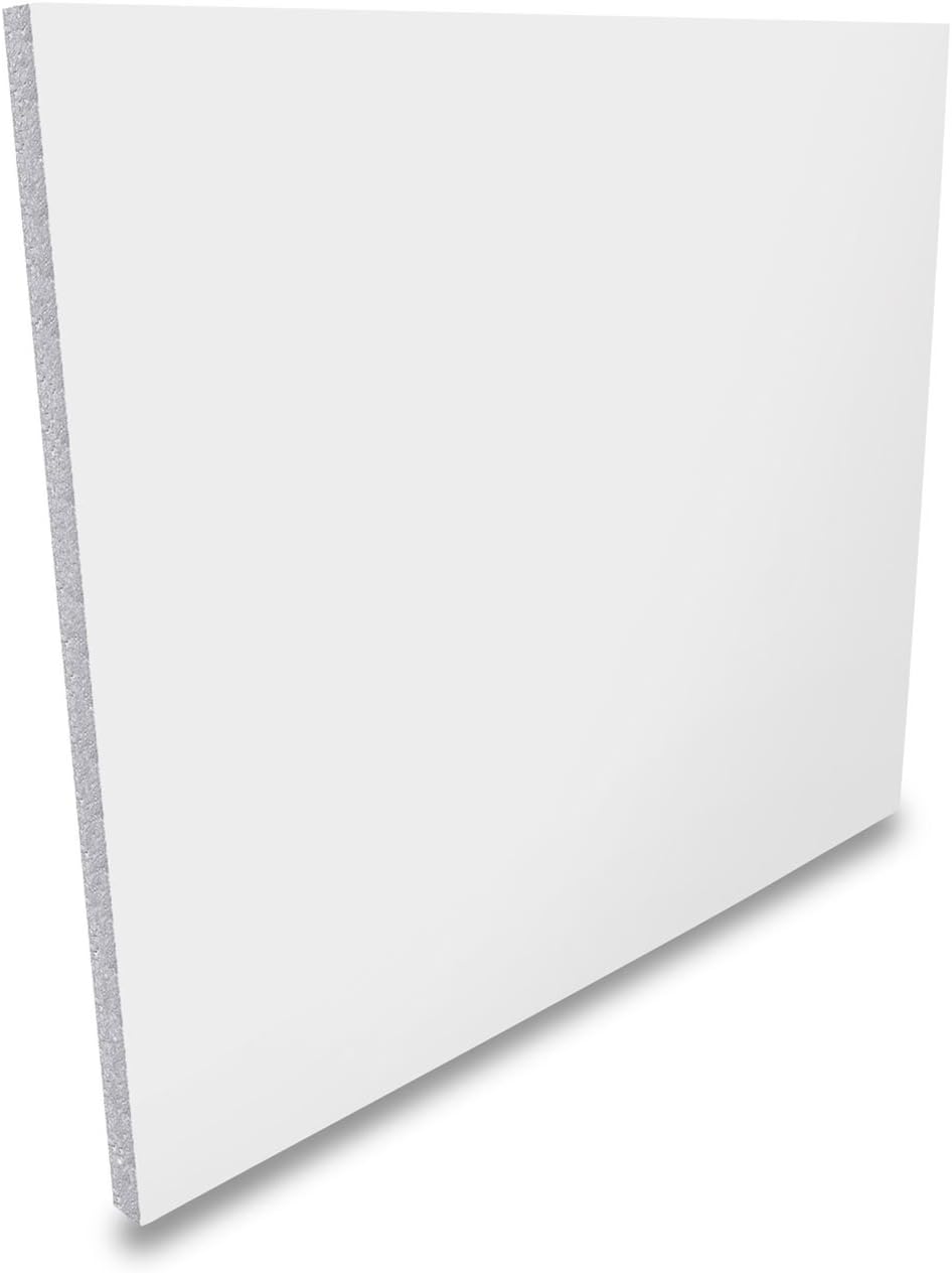 White UPVC Flat Door Panel (W: 750mm x H: 750mm x D: 28mm) 28mm Thick Plastic Half Foam Filled