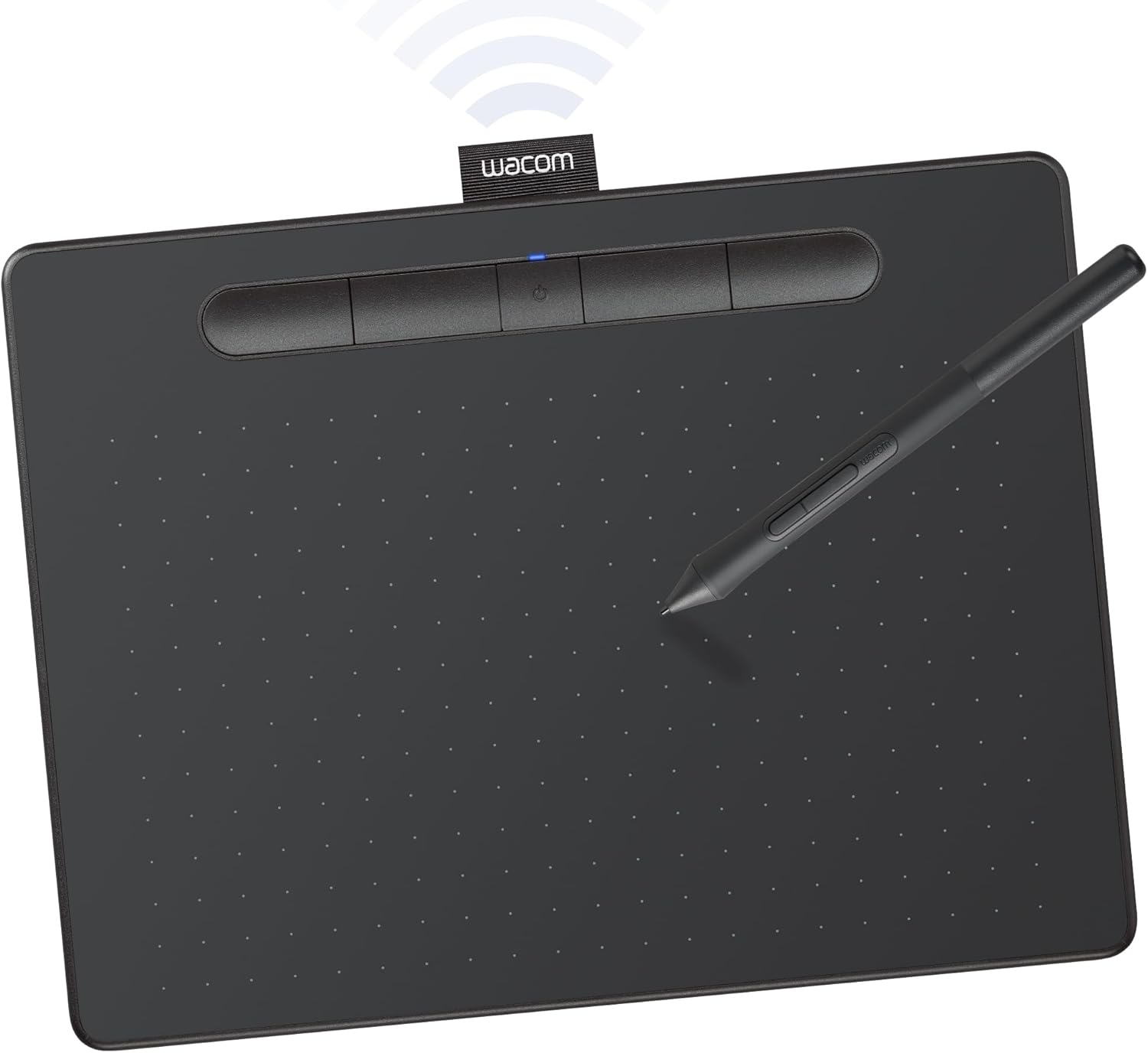 Wacom Intuos Medium Bluetooth Graphics Drawing Tablet, Portable for Teachers, Students and Creators, 4 Customizable ExpressKeys, Compatible with Chromebook Mac OS Android and Windows - Black